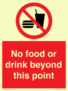 No food or drink beyond this point